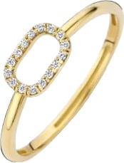 Blush Blush Ring 1289YZI/54 14k Geelgoud met Zirkonia Maat 54 Goud