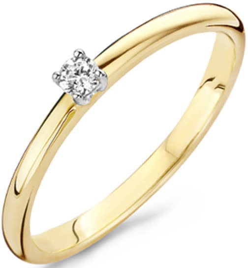 Blush Blush Ring 1601BDI/54 14k Geelgoud 0,06crt G SI Briljant geslepen Diamant Maat 54 Divers