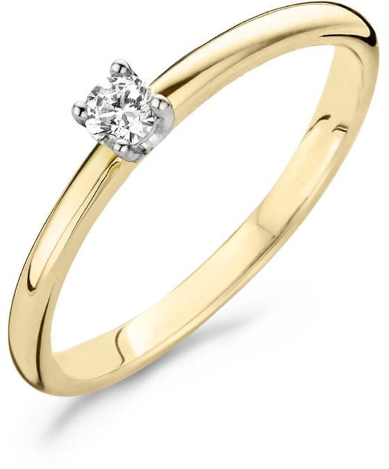 Blush Blush Ring 1602BDI/54 14k Geelgoud 0.10crt G SI Briljant geslepen Diamant Maat 54 Goud