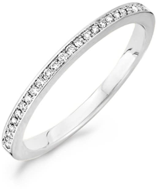 Blush Blush Ring 1607WDI/56 14k Witgoud 0,10ct G SI met Briljant geslepen Diamant Maat 56 Zilver