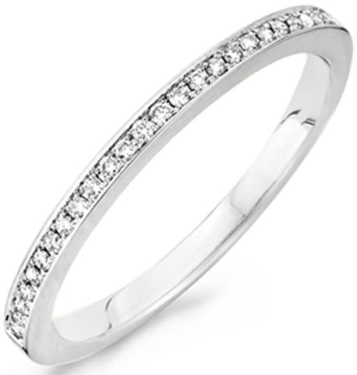 Blush Blush Ring 1607WDI/56 14k Witgoud 0,10ct G SI met Briljant geslepen Diamant Maat 56 Zilver