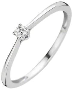 Blush 1621WDI/54 Ring 14 krt witgoud met diamant maat 54 Divers