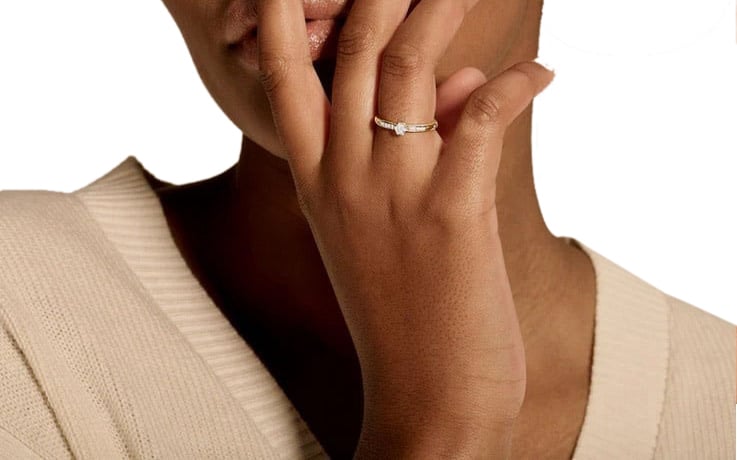 Blush Blush Ring 1625BDI/54 14k Geelgoud 0,12crt G SI Briljant geslepen Diamant Maat 54 Divers
