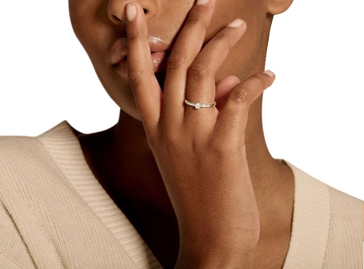 Blush Blush Ring 1625BDI/54 14k Geelgoud 0,12crt G SI Briljant geslepen Diamant Maat 54 Goud