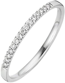 Blush Blush Ring 1626WDI/54 14k Witgoud 0,10crt G SI met Briljant geslepen Diamant Maat 54 Divers