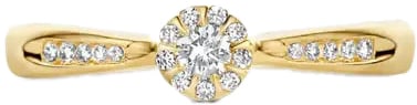Blush Blush Ring 1632YDI/54 14k Geelgoud 0,19crt G SI Briljant geslepen Diamant Maat 54 Goud