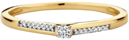 Blush Blush Ring 1639YDI/54 14k Geelgoud 0,10crt G SI Briljant geslepen Diamant Maat 54 Divers
