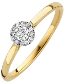 Blush Blush Ring 1648BDI/54 14k Geelgoud 0,15crt G SI Briljant geslepen Diamant Maat 54 Divers