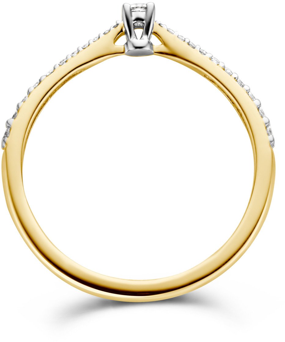 Blush Blush Ring 1657BDI/54 14k Geelgoud 0,14crt G SI Briljant geslepen Diamant Maat 54 Goud