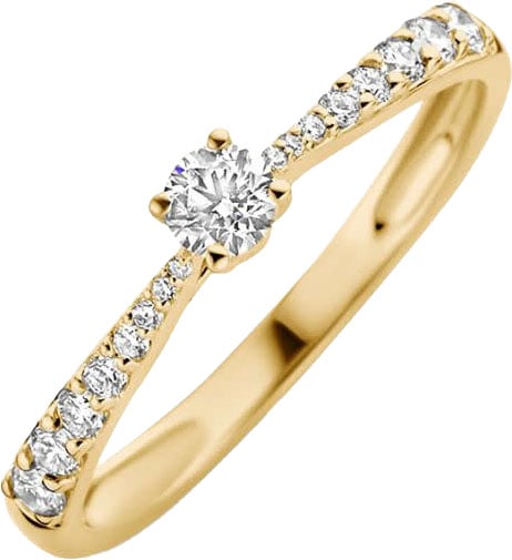 Blush Blush Ring 1659BDI/54 14k Geelgoud 0.33ct G SI Briljant geslepen Diamant Maat 54 Goud