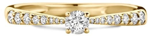 Blush Blush Ring 1659BDI/54 14k Geelgoud 0.33ct G SI Briljant geslepen Diamant 2,1mm Maat 54 Goud