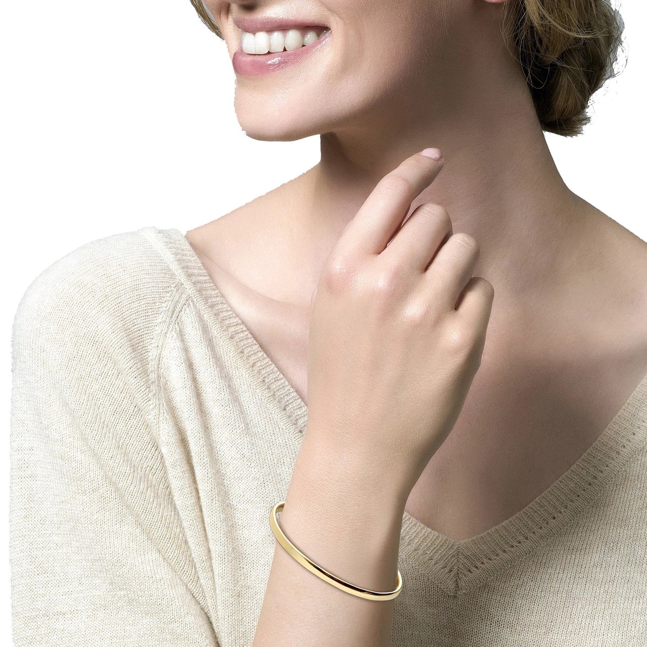 Blush Blush Armband 2155YGO Bangle 14k Geelgoud 4mm Maat 60 Goud