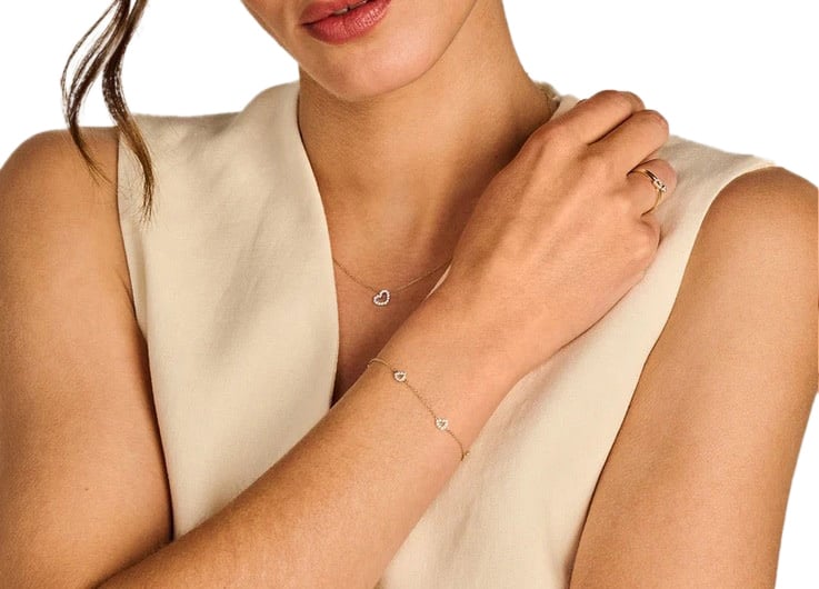 Blush Blush Armband 2211YZI 14k Geelgoud met Zirkonia Hartjes Goud