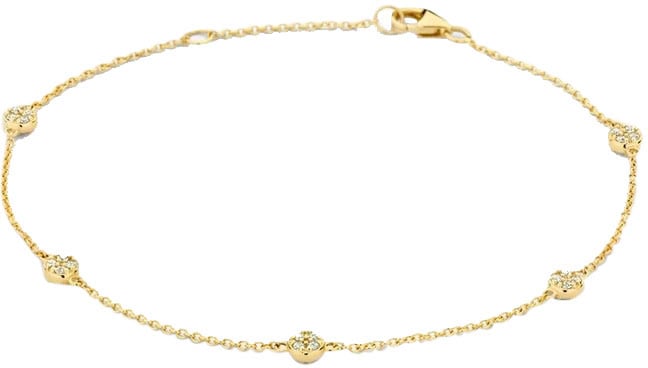 Blush Blush Armband 2213YZI 14k Geelgoud Rondjes met Briljant geslepen Zirkonia 18,5cm Divers
