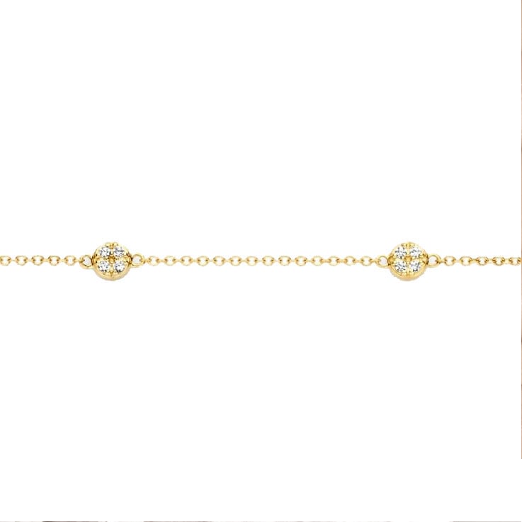 Blush Blush Armband 2213YZI 14k Geelgoud Rondjes met Briljant geslepen Zirkonia 18,5cm Divers