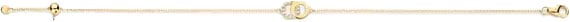 Blush Armband 2223YZI 14k Geelgoud met 2x Cirkels met Briljant geslepen Zirkonia 18cm Goud
