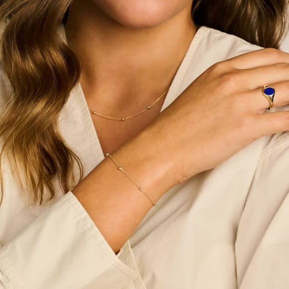 Blush Armband 2224YGO 14k Geelgoud met bolletjes 18,5cm Goud