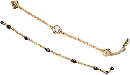Blush Armband 2226YRB 14K Geelgoud met Blauw Resin 16,5 - 18,5cm Goud