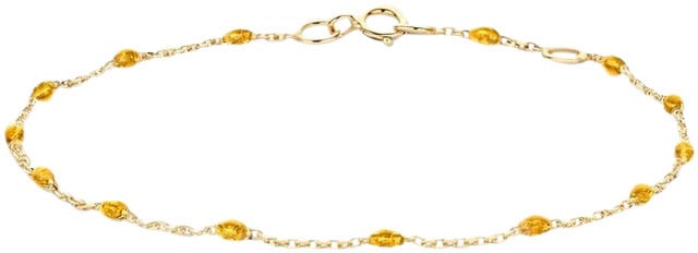 Blush Blush Armband 2226YRC 14k Geelgoud met Oranje Resin 16.5 - 18.5cm Divers
