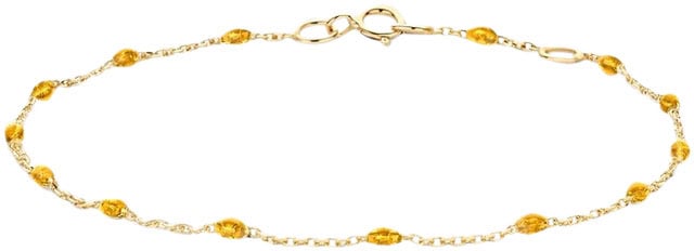 Blush Blush Armband 2226YRC 14k Geelgoud met Oranje Resin 16.5 - 18.5cm Divers
