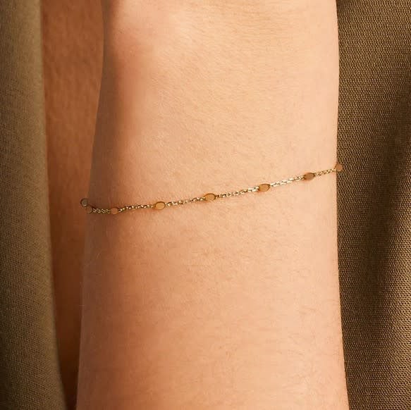 Blush Armband 2226YRC 14k Geelgoud met Oranje Resin 16.5 - 18.5cm Goud