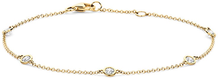 Blush Blush Armband 2237YZI/18.5cm 14k Geelgoud Met Zirkonia 18.5cm Divers