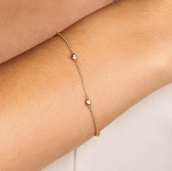 Blush Armband 2237YZI/18.5cm 14k Geelgoud Met Zirkonia 18.5cm Goud