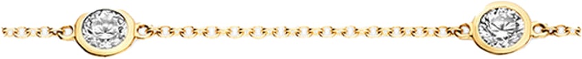Blush Blush Armband 2238YZI/18,5cm 14k Geelgoud met Zirkonia's Groot 18.5cm Divers