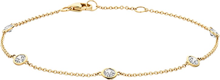 Blush Blush Armband 2238YZI/18,5cm 14k Geelgoud met Zirkonia's Groot 18.5cm Goud