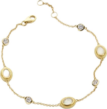 Blush Blush Armband 2252YMQ 14k Geelgoud met Zirkonia 16.5 - 18cm Goud