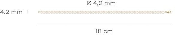 Blush Blush Armband 2253YPW 14k Geelgoud Parel 18.5cm Divers