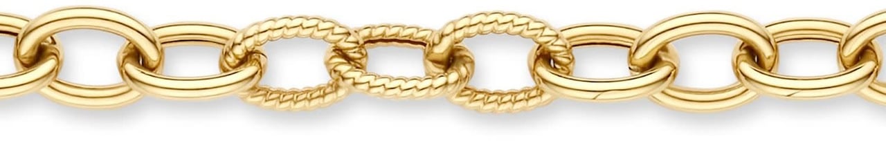 Blush Blush Armband 2255YGO 14k Geelgoud Schakel 18cm Goud