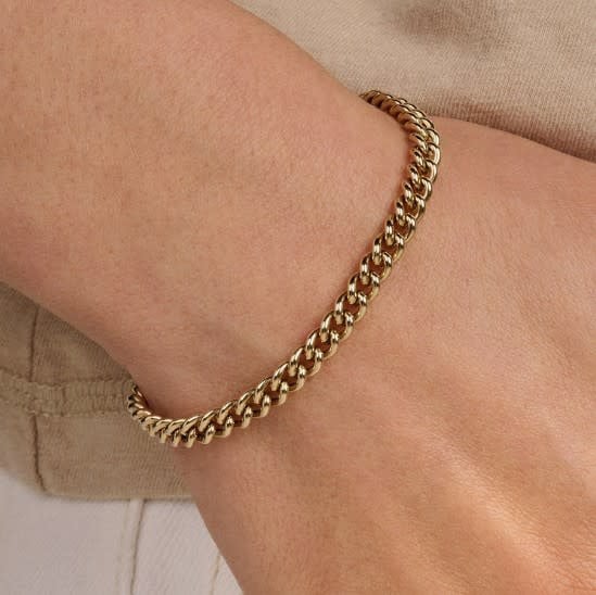 Blush Armband 2262YGO 14k Geelgoud Gourmette Schakel 5.3mm x 18.5cm Goud