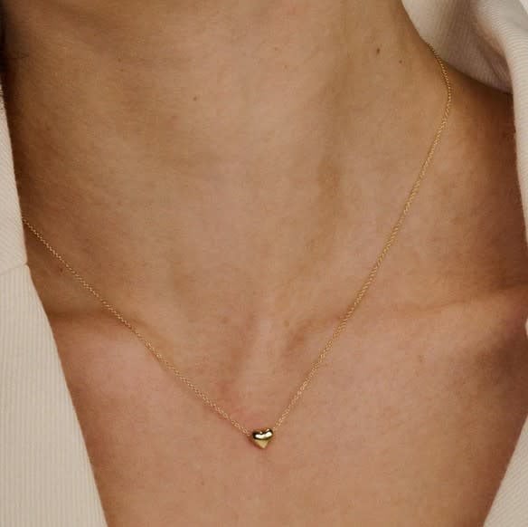 Blush Blush Collier 3062YGO 14k Geelgoud met Hart Hanger 42cm Goud