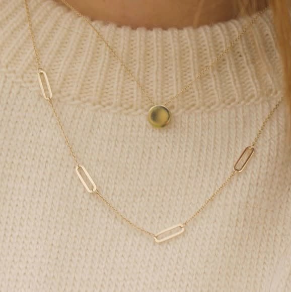 Blush Collier met Hanger 3080YGO 14k Geelgoud Rond 42cm Goud