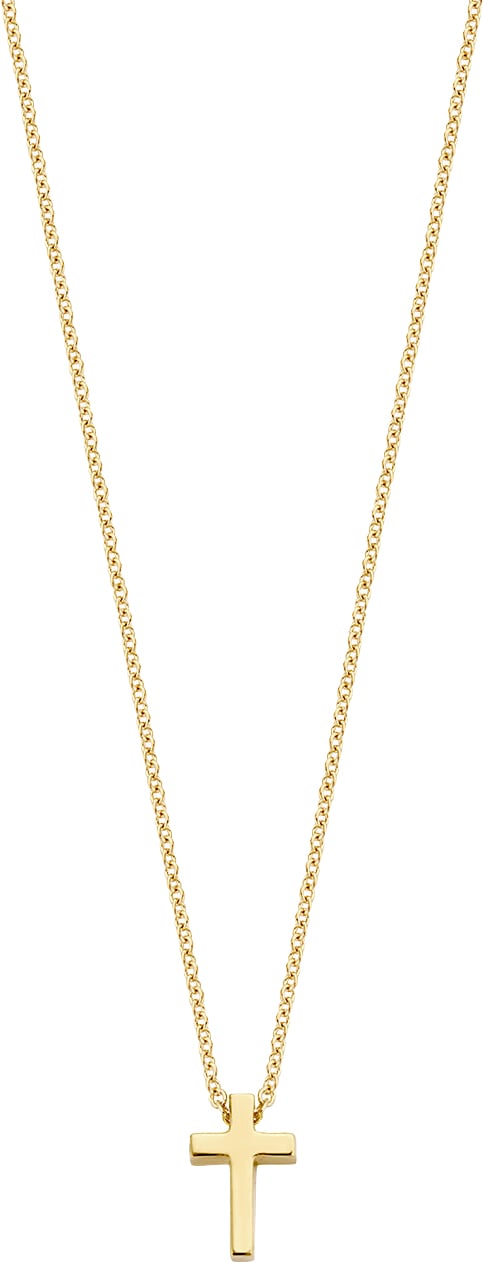 Blush Collier met Hanger 3091YGO 14k Geelgoud Kruis Ketting 42cm Goud