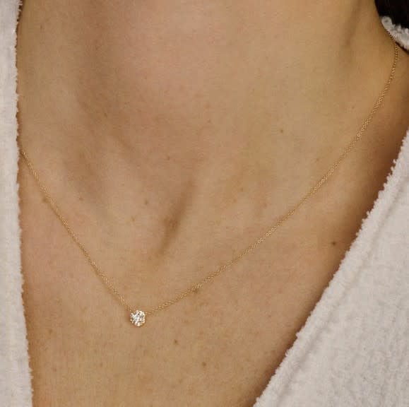 Blush Collier met Hanger 3097YZI 14k Geelgoud met Briljant geslepen Zirkonia 42cm Goud