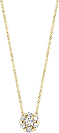 Blush Collier met Hanger 3097YZI 14k Geelgoud met Briljant geslepen Zirkonia 42cm Goud