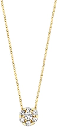 Blush Collier met Hanger 3097YZI 14k Geelgoud met Briljant geslepen Zirkonia 42cm Goud