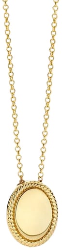 Blush Blush Collier 3123YGO 14 k Geelgoud  met Ovale Gladde Hanger 42cm Goud