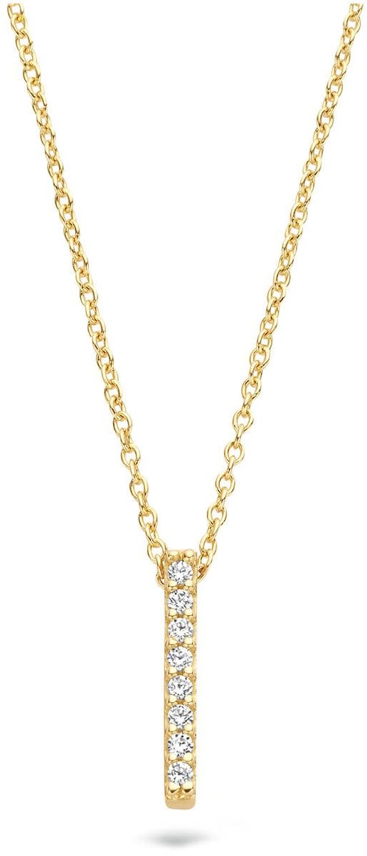 Blush Blush Collier met Hanger 3133YZI 14k Geelgoud met Gouden Balkje met Zirkonia in 42 cm Divers