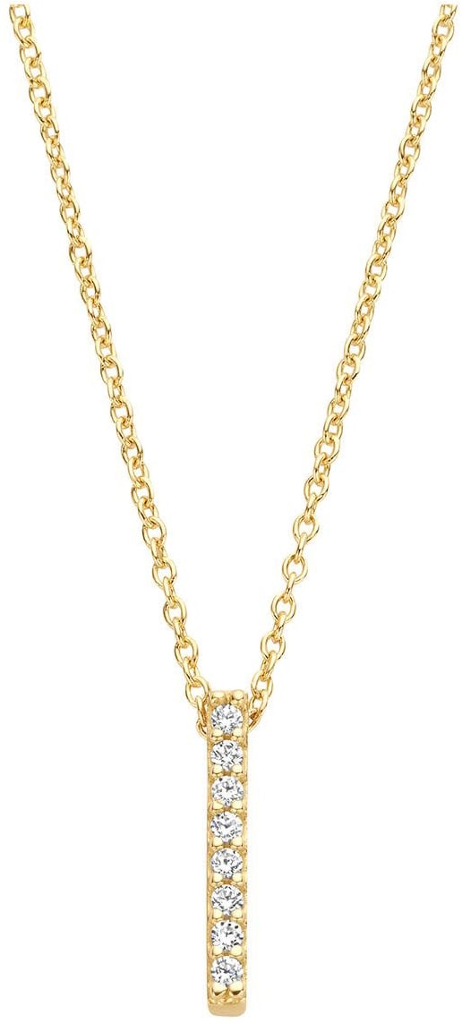 Blush Blush Collier met Hanger 3133YZI 14k Geelgoud met Gouden Balkje met Zirkonia in 42 cm Divers