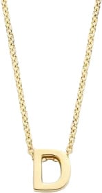 Blush Blush Collier met Hanger 3155YGO_D 14k Geelgoud met de letter D 42cm Goud