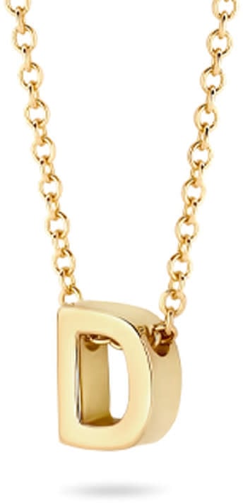 Blush Blush Collier met Hanger 3155YGO_D 14k Geelgoud met de letter D 42cm Divers