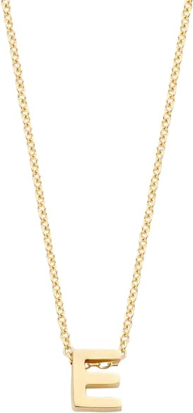 Blush Blush Collier met Hanger 3155YGO_E 14k Geelgoud met de letter E 42cm Goud