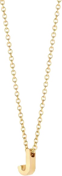 Blush Blush Collier met Hanger 3155YGO_J 14k Geelgoud met de letter J 42cm Goud