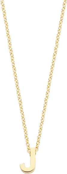 Blush Blush Collier met Hanger 3155YGO_J 14k Geelgoud met de letter J 42cm Goud
