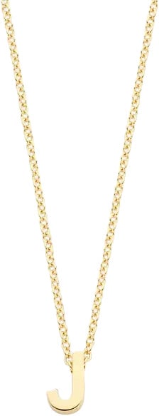 Blush Blush Collier met Hanger 3155YGO_J 14k Geelgoud met de letter J 42cm Goud