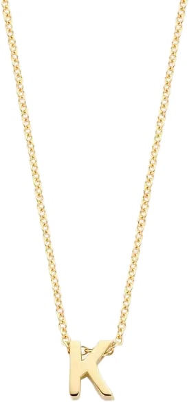 Blush Blush Collier met Hanger 3155YGO_K 14k Geelgoud met Letter K 42cm Goud