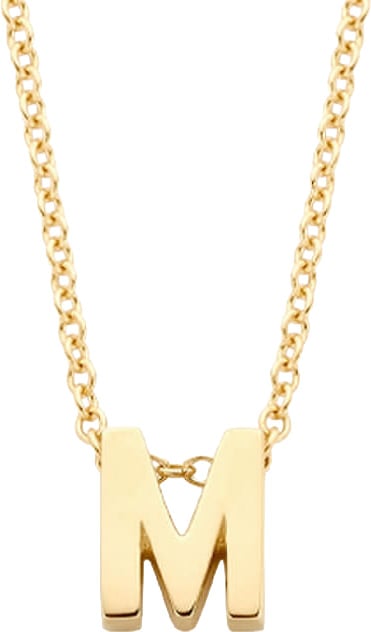 Blush Blush Collier met Hanger 3155YGO_M 14k Geelgoud met de Letter M 42cm Goud